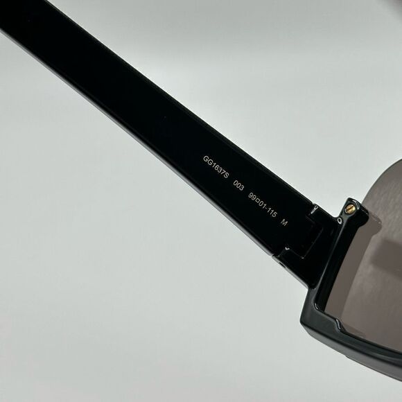 GUCCI Sunglasses GG1637S 003 Black/Grey Unisex Shield NEW - Picture 5 of 11